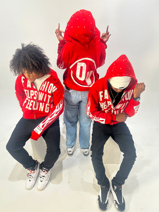 "FASHION HELPS WITH FEELINGS" ZipUp Jacket