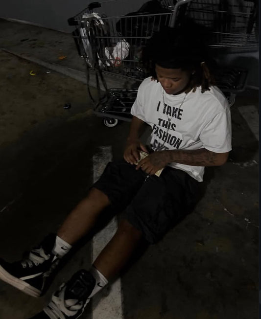 I TAKE THIS FASHION SHIT SERIOUS CROPPED TEE