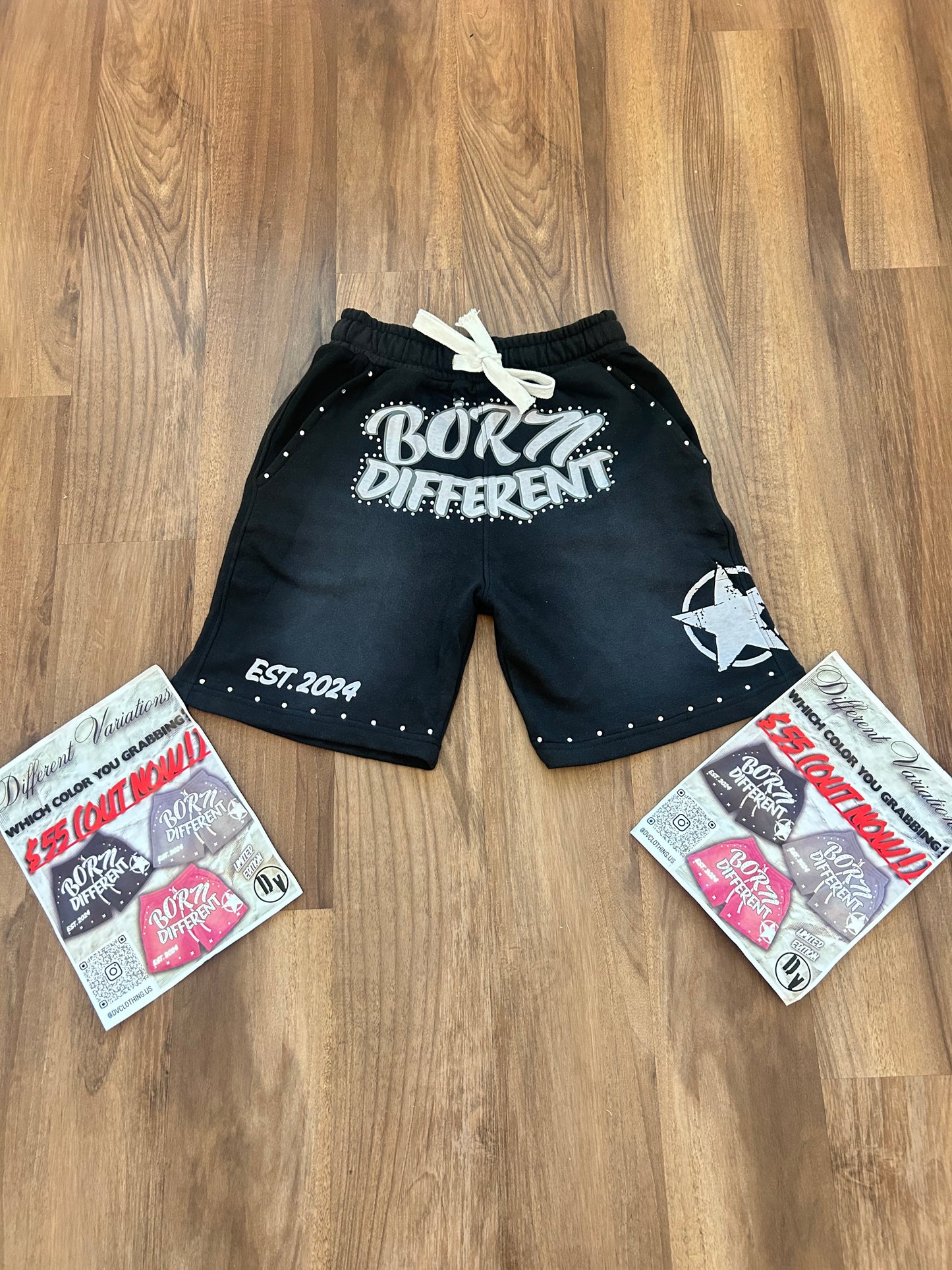 “Born Different” Shorts (Black)